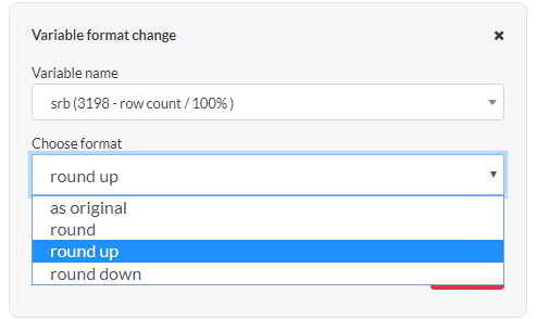 variable format changes